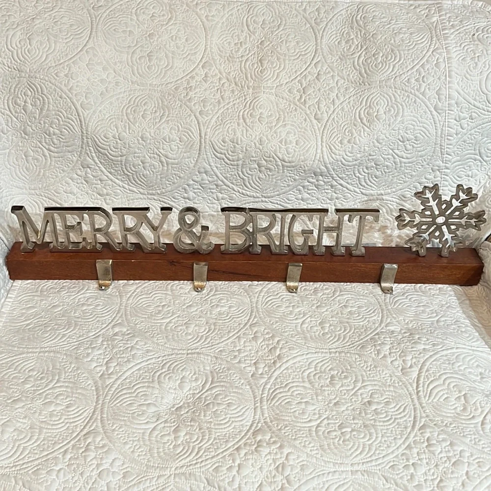 Merry & Bright stocking holder
